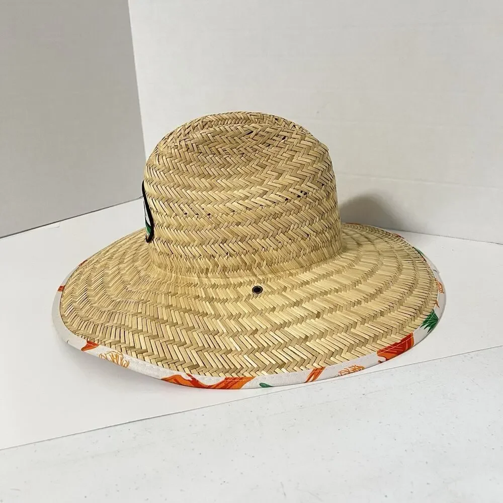 Local Crowns Raffia Straw Hat Texas Patch Wide Brim One Size